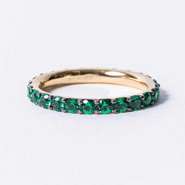 Green Tsavorite Eternity Band