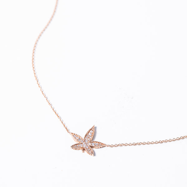 Mary Jane Diamond Leaf Pendant