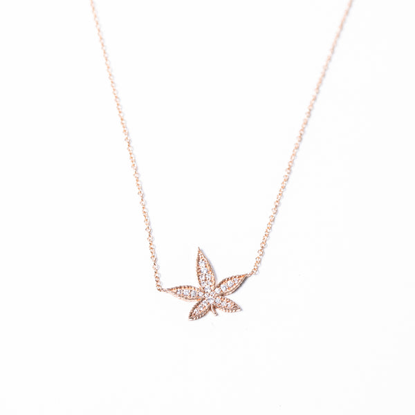 Mary Jane Diamond Leaf Pendant