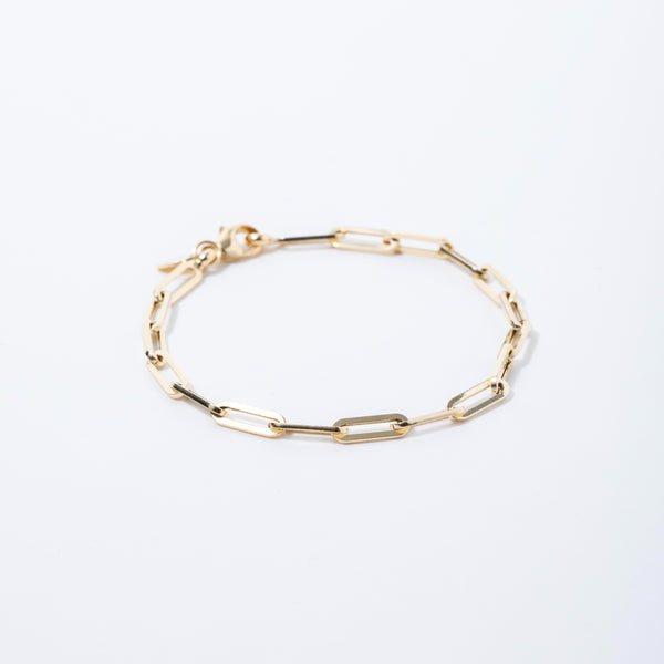 Gold Paper Clip Bracelet